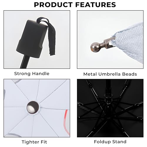 Image of Kraptick Printed Travel Umbrella for Rain, UV, Wind Proof, Water-Proof Umbrella for Men /Women /Boys /Girls /Kids (UMBR-02)