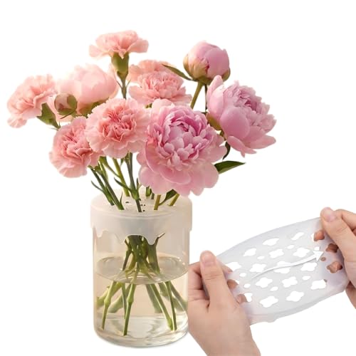 Grid Silicone Flower Arrangement 2026 New Flexible Floral Stem Holder for Vases Water Proof & Reusable Flower Grid for Easy DIY Arrangements (2)