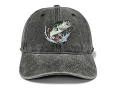Bass Fish Jumping Out of Water (Washed Black)