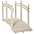 Outsunny 7.5' Wooden Arch Garden Bridge, Safety Rails for Backyard Ponds, Creeks, Streams, Natural