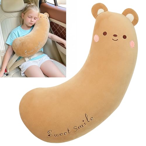 Ziyonix Coussin de Ceinture de Sécurité pour Enfants, Amovible Coussin Oreiller de Nuque Cartoon Protection Ceinture de Sécurité Enfant pour Enfants Adultes