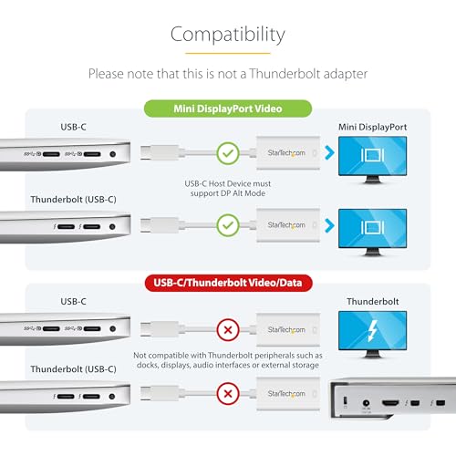 Image of USB C to Mini DisplayPort Adapter - 4K 60Hz - USB C Adapter - USB-C to Mini DisplayPort - USB C Dongle - USB C to MDP Adapter