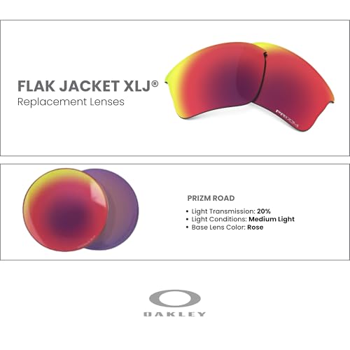 Image of Oakley Flak Jacket XLJ OO9009 Replacement Lenses for Men for Women | In Black Iridium, Prizm Daily & Prizm Golf. Polarized options available. Bonus 4-piece care kit included.