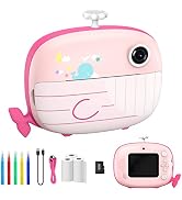 USHINING Kids Camera Instant Print Camera for Boys Girls Selfie Digital Camera for Kids Aged 3-12...