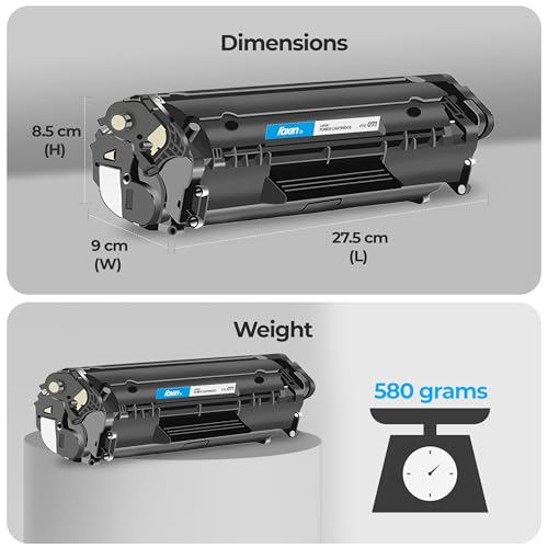 Image of Foxin FTC 071 Toner Cartridge | Compatible with Canon LBP122dw, MF272dw, MF275dw, MF 120 & MF 270 Series | Monochrome Laser Printer Cartridge | High Page Yield - 1200