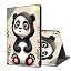 Panda in Black Hoodie with Flowers