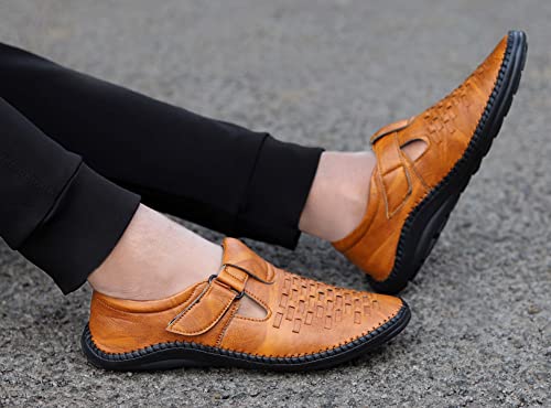 Image of AADI Men's Synthetic Leather Outdoor Casual Sandals & Floaters