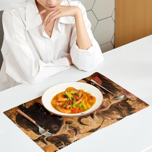 Sets de table résistant à la chaleur et antidérapants pour repas - 7