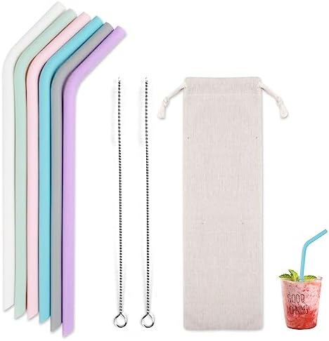 YUMIPDD 2er Set Silikon Strohhalm Bürsten - 6mm + 9mm Für Alle Strohhalm-Typen