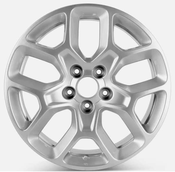 Miniatura 2 de Llanta de repuesto de 17 x 7 pulgadas, color plateado, compatible con Jeep Renegade 2015, 2016, 2017, 2018, estilo 9148, 5 x 110/1.575 in, una pieza