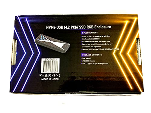 Caja externa portátil ZTC para SSD M.2 NVMe USB-C miniatura 7