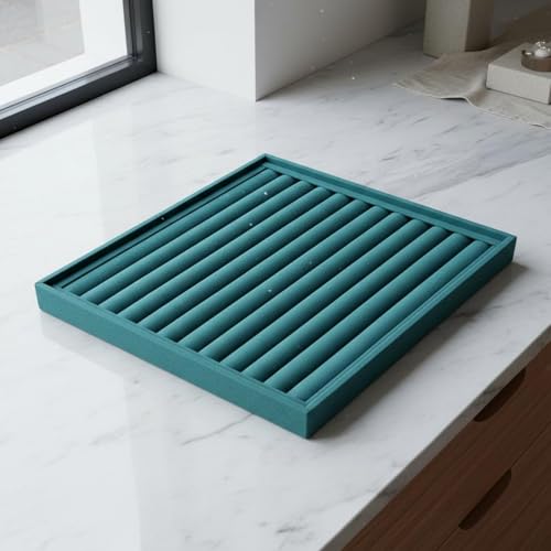 Fiocias Jewelry Display Tray Holder Tray Velvet Jewelry Organizer Board Counter Showcase Tray With Soft Velvet And Sturdy Base Suitable for boutiques market stalls display cabinets - Image 4