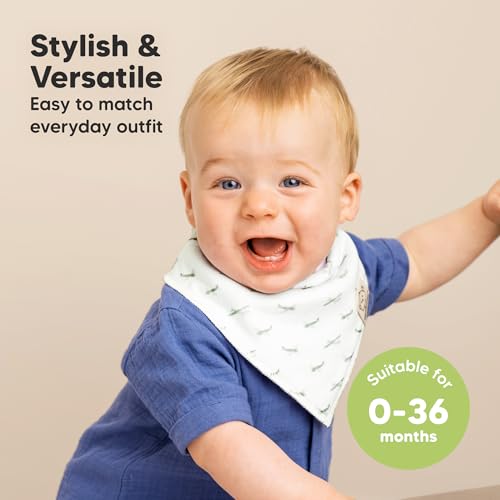 Image of KeaBabies 8pk Organic Baby Bandana Bibs for Drooling and Teething (Vessels)