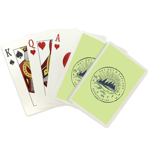 Lantern Press Asheville, North Carolina, baraja de 52 cartas poker miniatura 2