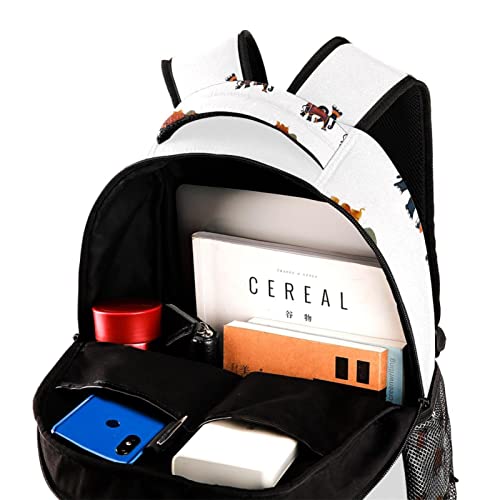 Sac à dos de voyage Campus éléphant multicolore pour enfant 29x20x40cm - 4