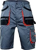 Calidad de la UE DINOZAVR Des-Emerton Pantalones Cortos de Trabajo Duraderos - Bermudas Cargo para Hombre - Gris 48