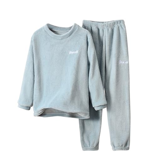 Fleece Flannel Plush 𝗦leep𝚠ear for Kids Solid Fuzzy Soft 𝗣a𝗷amas Set Winter Long Sleeve Pullover 𝗛ome𝚠ear