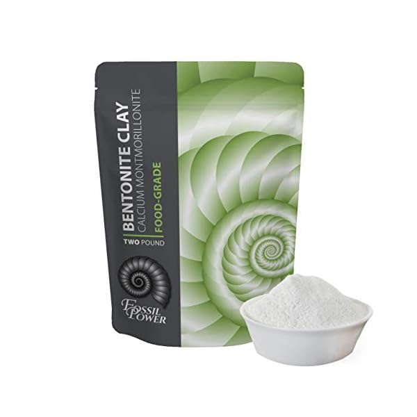 FOSSIL POWER CALCIUM BENTONITE CLAY 2lb - Natural Clay Powder for Cleansing- Best Hair and Facial Treatment for Radiant Skin
