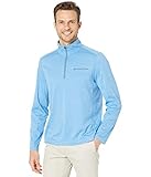 vineyard vines Men's Sankaty Performance 1/4 Zip, Coastline, Medium