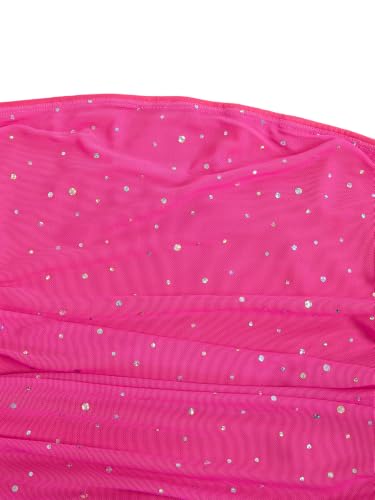 Image of Floerns Women's Rhinestone Sleeveless Bandeau Party Corset Sequin Tube Top