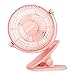 Produktbild Easyacc 720° Drehung Clip Schreibtisch Ventilator Mini Lüfter USB Tischventilator Tragbarer Ventilatoren für Haus Büro Schlafzimmer und mehr - Rosa