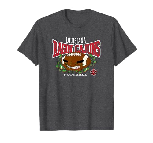 Louisiana Lafayette Ragin' Cajuns Football Bite Dark Gray T-Shirt