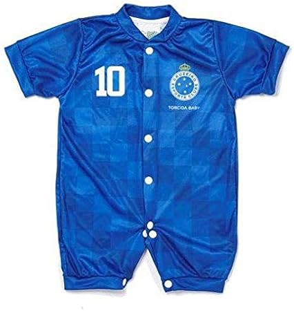 Macacão Cruzeiro Bebê Curto Azul - Torcida Baby
