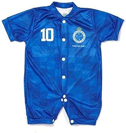 Macacão Cruzeiro Bebê Curto Azul - Torcida Baby 