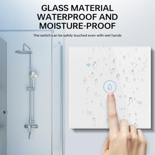 Acmerota Intelligenter Zeitschalter für Tauchsieder, WiFi-Warmwasserbereiterschalter, 40 A, 8000 W, funktioniert mit Amazon Alexa, Google Assistant und Smart Life APP (45 mm tiefe Box)