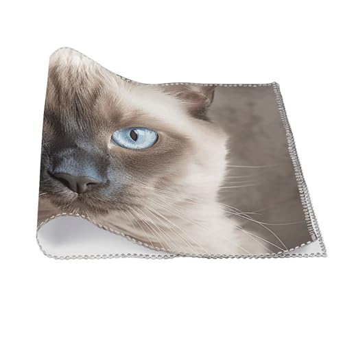 Set de table chat siamois lot de 6 lavable antidérapant résistant chaleur