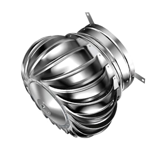 OSALADI Stainless Steel Non-Powered Roof Ventilation Turbines Rain Cap for Attics and Roofs Rotating Air Vent for HVAC Systems and Chimneys Weather Resistant Design