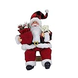 14' Santa Claus Figurines, Santa Claus Decoration Chic Sitting Santa Claus Christmas Figure Party...