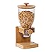 Honey-Can-Do Compact Dry Food Dispenser, Single Control & Snack Storage Container for Countertop or Pantry, Bamboo