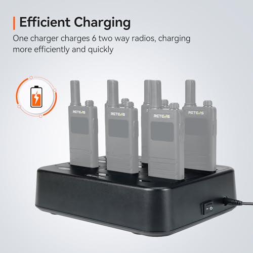 Cargador múltiple compatible con Retevis RT22P con protección LED y base extraíble 2