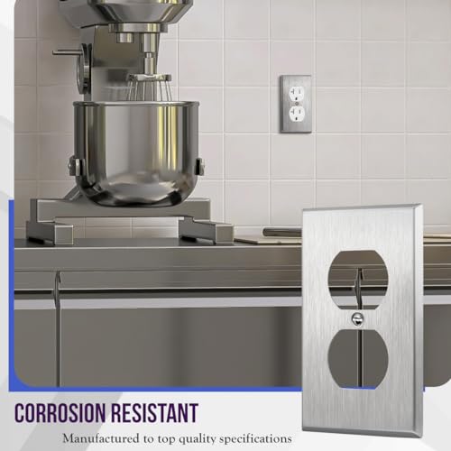 Enerlites 7721 Duplex Receptacle Metal Wall Plate thumb #2