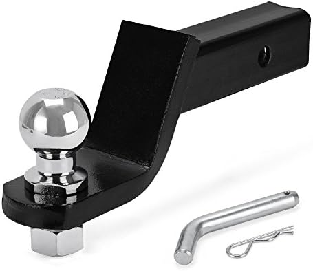 YITAMOTOR Trailer Hitch Ball Mount with 2-Inch Trailer Ball & Hitch Pin Clip Fits 2-Inch Receiver (6,000 lb. GTW, 4 Inch Drop)