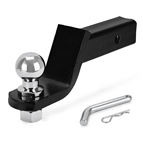 Yitamotor Trailer Hitch Ball Mount With 2-Inch Trailer Ball & Hitch Pin Clip Fits 2-Inch Receiver (6,000 Lb. Gtw, 4 Inch Drop) #TOP29
