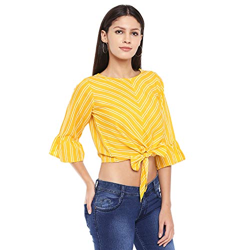 Image of OOMPH! Women's Crepe Ruffeld Top - Forest Green