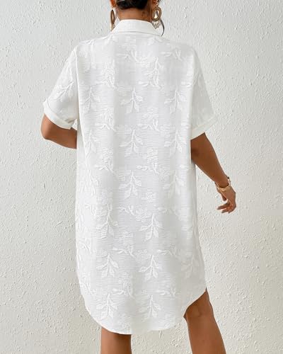 Image of Bsubseach Swimsuit Coverup for Women Swiss Dot Beach Cover Ups Shirt Dress