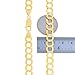 Nuragold 14k Real Yellow Gold Solid Cuban Curb Link 8mm Chain Bracelet (7