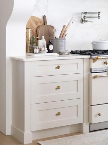 SORWDUERM 5 Stück Bronze Schrank Knöpfe Küche Solide Runde Kommode Schublade Knöpfe Einfache Schrank Hardware für Schrank Schublade zieht Zink Legierung Möbelknöpfe