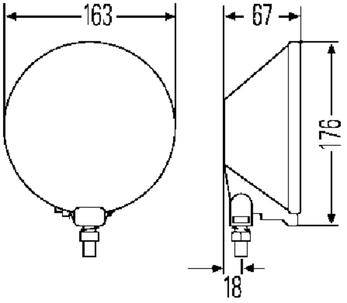 HELLA 1F4 005 750-101 Halogène-Projecteur Longue Portée - Comet 500 - 12V