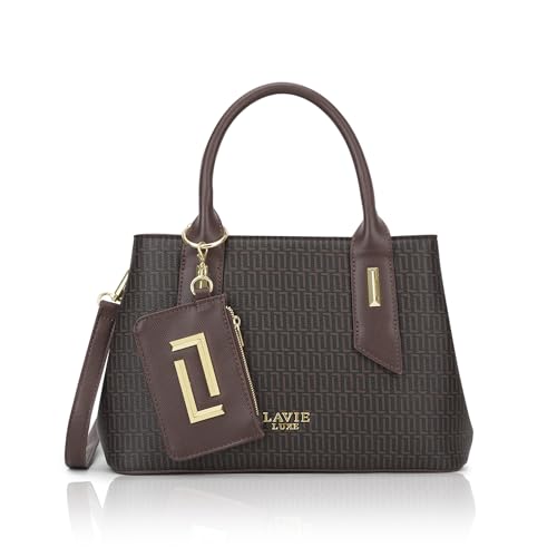 Image of Lavie Luxe Women's Monogram Rumba25 Handbag | Handbag for Work | Ladies Purse | Stylish Shoulder Bag | Gift for Women