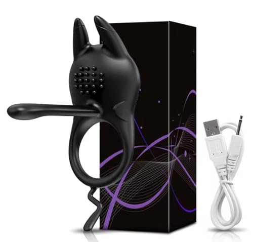 Anillo Vibrador para hombre Recargable USB, Diseño,Negro,más vendido, novedad