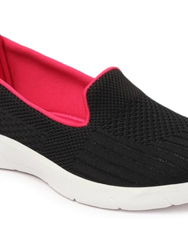 Image of Carlton London Breathable Knit Slip-On Sneakers - Lightweight Comfort for Everyday Wear