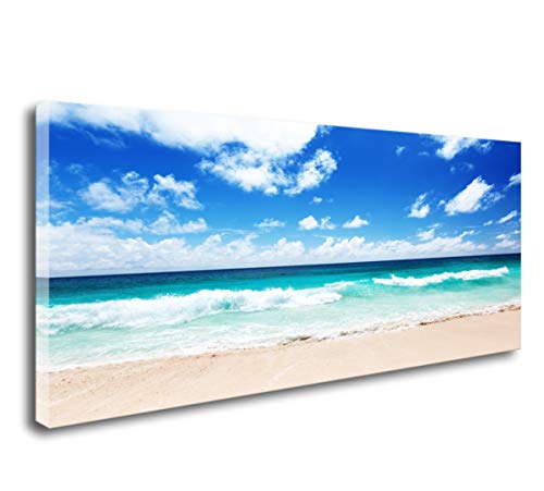Xxmwallart Fc1475 Canvas Prints Wall Art Seychelles Beach Ocean Waves Nature Seascape Picture Paintings Artwork Prints Framed Ready To Hang For Home Office Bedroom Living Room Bathroom Kitchen Wall Decor #TOP7