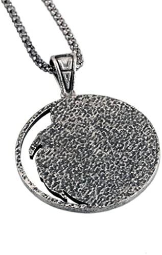 ZRM Witcher Necklace Wolf Medallion Pendant Cord Jewelry Gift for Valentine's Day, Christmas, birthday Norse Viking Jewelry for Wolf Lovers