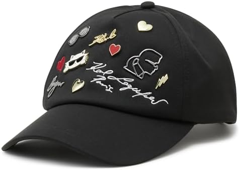 Karl Lagerfeld Paris Womens Charms Baseball Cap Pins Hat