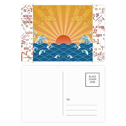 Cartes postales météo soleil et mer de 20 pièces pour remerciements multicolores