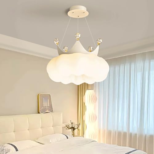 Plafonnier suspendu couronne blanche pour apaiser les nuits en nursery - 5